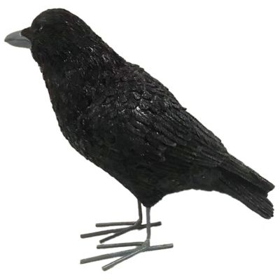 Red Shed Standing Crow Halloween Decor