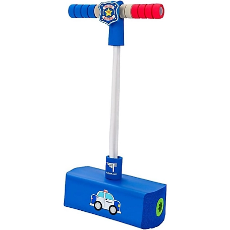 Flybar My First Foam Pogo Jumper for Kids Fun, Safe Pogo Stick, Ages 3+, Toddler Toys, Up to 250 lbs., Blue Police