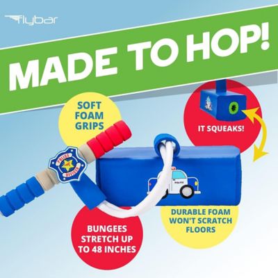 Image showing  My First Foam Pogo Jumper for Kids Fun, Safe Pogo Stick, Ages 3+, Toddler Toys, Up to 250 lbs., Blue Police