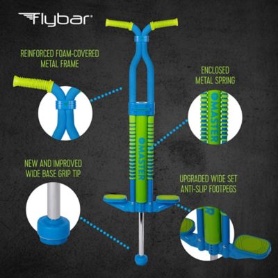 Image showing  Master 2.0 Foam Pogo Stick for Boys' and Girls Ages 9 and Up, 80-160 lb., Blue/Green