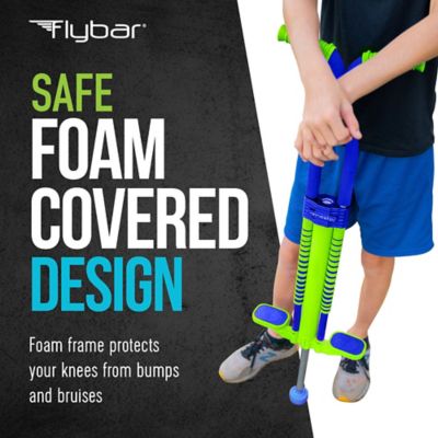 Image showing 5 th Flybar Master 2.0 Foam Pogo Stick for Boys' and Girls Ages 9 and Up, 80-160 lb., Blue/Green