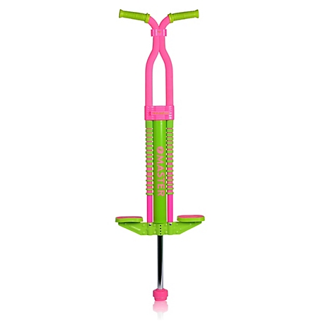 Flybar Master 2.0 Foam Pogo Stick for Kids Ages 9 and Up, 80-160 lbs., Pogo Stick for Boys' and Girls, Pink/Green