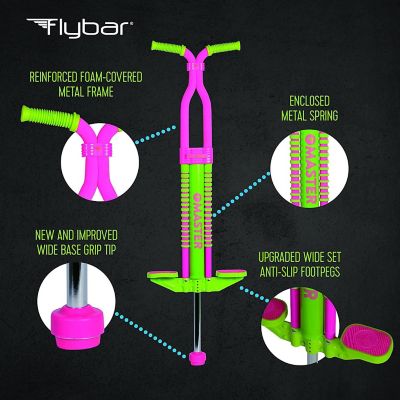 Image showing  Master 2.0 Foam Pogo Stick for Boys' and Girls Ages 9 and Up, 80-160 lb., Pink/Green