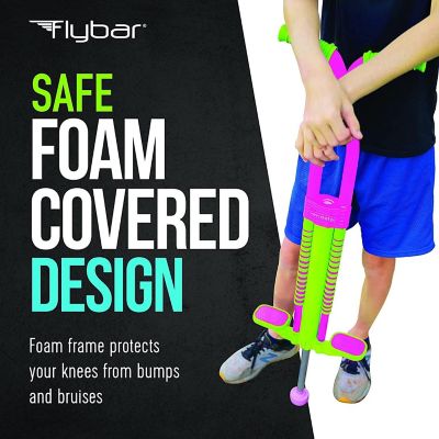 Image showing  Master 2.0 Foam Pogo Stick for Boys' and Girls Ages 9 and Up, 80-160 lb., Pink/Green