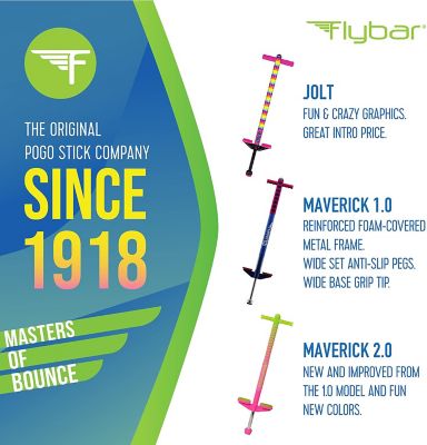 Image showing  Maverick 2.0 Foam Pogo Stick for Kids Ages 5 and Up, 40-80 lbs, Blue/Green