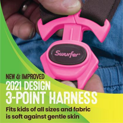 Image showing  Kiwi Toddler Swing Baby Swing Outdoor, 3-Point Safety Harness, Foam-Lined Shell, Easy Installation, Pink