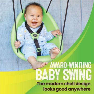 Image showing  Kiwi Toddler Swing Baby Swing Outdoor, 3-Point Safety Harness, Foam-Lined Shell, Easy Installation, Kiwi Green