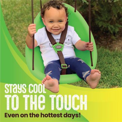 Image showing  Kiwi Toddler Swing Baby Swing Outdoor, 3-Point Safety Harness, Foam-Lined Shell, Easy Installation, Kiwi Green