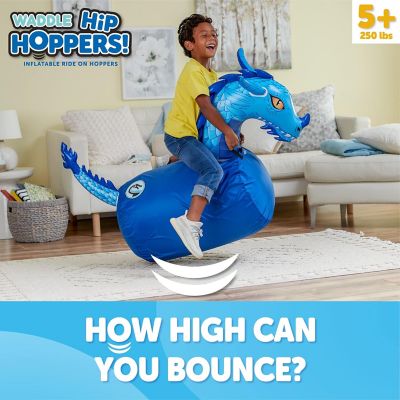 Image showing  Large Inflatable Bouncy Hopper Ride-On Toy, Indoor/Outdoor Toy for Girls' and Boys, Up to 250 lb., Ages 5+, Dragon