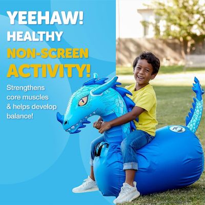 Image showing  Large Inflatable Bouncy Hopper Ride-On Toy, Indoor/Outdoor Toy for Girls' and Boys, Up to 250 lb., Ages 5+, Dragon