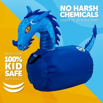 Image showing  Large Inflatable Bouncy Hopper Ride-On Toy, Indoor/Outdoor Toy for Girls' and Boys, Up to 250 lb., Ages 5+, Dragon