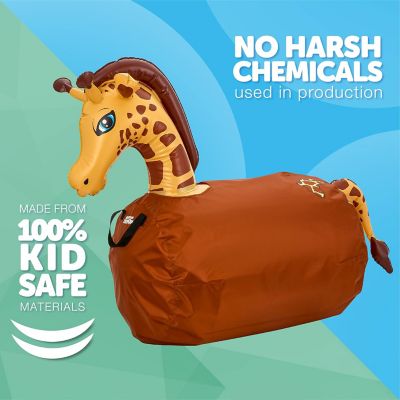 Image showing  Large Inflatable Bouncy Hopper - Ride On, Indoor, Outdoor Toys, Toys for Girls' and Boys, Up to 250lbs, Age 5+, Giraffe