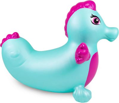 Waddle Bouncy Hopper Inflatable Hopping Animal, Indoors and Outdoors Toy for Toddlers and Kids, Pump Included, Seahorse
