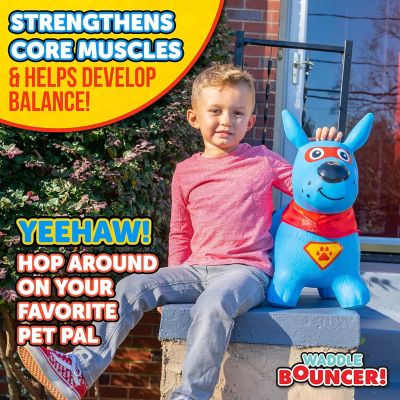 Image showing  Bouncy Hopper Inflatable Hopping Animal, Indoors and Outdoors Toy for Toddlers and Kids, Pump Included, Super Dog