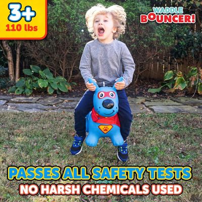 Image showing  Bouncy Hopper Inflatable Hopping Animal, Indoors and Outdoors Toy for Toddlers and Kids, Pump Included, Super Dog