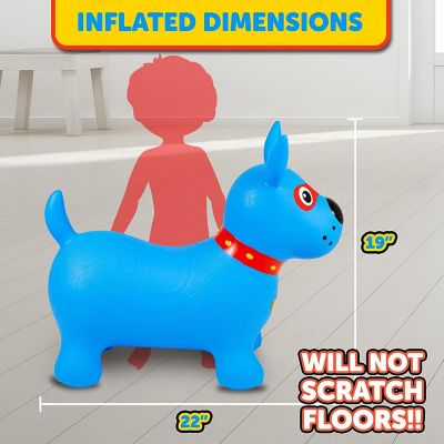 Image showing 5 th Waddle Bouncy Hopper Inflatable Hopping Animal, Indoors and Outdoors Toy for Toddlers and Kids, Pump Included, Super Dog