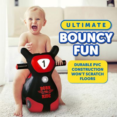 Image showing 5 th Waddle Bouncy Hopper Inflatable Hopping Animal, Indoors and Outdoors Toy for Toddlers and Kids, Pump Included, Zoomer Black