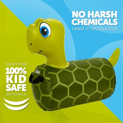 Image showing  Hip Hopper Inflatable Hopping Animal Bouncer, Ages 2+, Supports Up to 85 lbs. Turtle