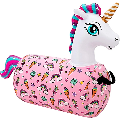 Waddle Hip Hopper Inflatable Hopping Animal Bouncer, Ages 2+, Supports Up to 85 lbs, Unicorn