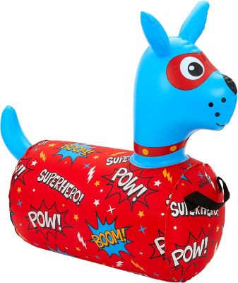 Waddle Hip Hopper Inflatable Hopping Animal Bouncer, Ages 2+, Supports Up to 85 lbs. Blue Dog