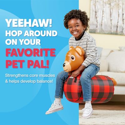 Image showing  Hip Hopper Inflatable Hopping Animal Bouncer, Ages 2+, Supports Up to 85 lbs. Bear