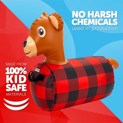 Image showing  Hip Hopper Inflatable Hopping Animal Bouncer, Ages 2+, Supports Up to 85 lbs. Bear