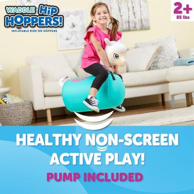 Image showing  Hip Hopper Inflatable Hopping Animal Bouncer, Ages 2+, Supports Up to 85 lbs. Llama