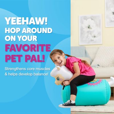 Image showing  Hip Hopper Inflatable Hopping Animal Bouncer, Ages 2+, Supports Up to 85 lbs. Llama