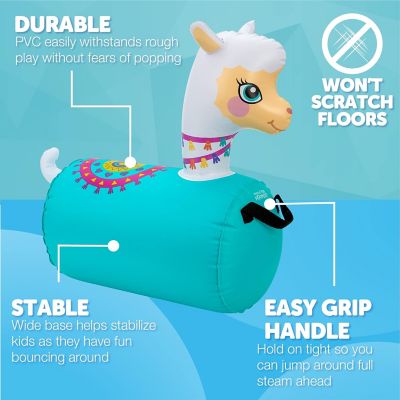 Image showing  Hip Hopper Inflatable Hopping Animal Bouncer, Ages 2+, Supports Up to 85 lbs. Llama