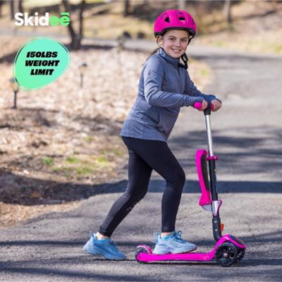 Image showing  Toddlers' 3-Wheel Folding Scooter with Adjustable Seat, Ages 2-12, Pink