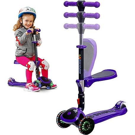 SKIDEE Toddler, Kids Scooter 3 Wheel Scooter, Adjustable, Folding Scooter, Kick Scooters for Kids, Purple