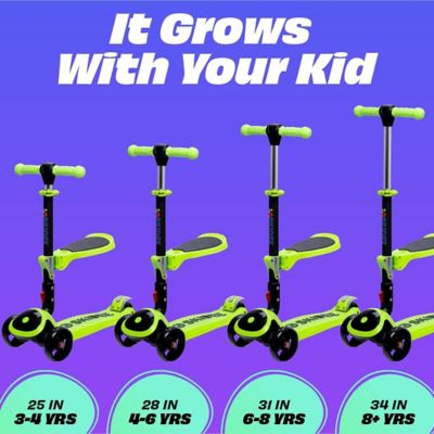 Image showing  Toddler, Kids Scooter 3 Wheel Scooter, Adjustable, Folding Scooter, Kick Scooters for Kids, Green