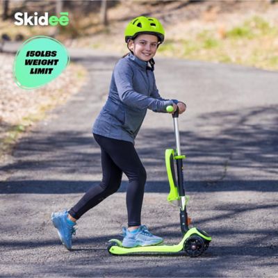 Image showing 5 th SKIDEE Toddler, Kids Scooter 3 Wheel Scooter, Adjustable, Folding Scooter, Kick Scooters for Kids, Green