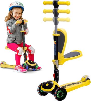 SKIDEE Toddler, Kids Scooter 3 Wheel Scooter, Adjustable, Folding Scooter, Kick Scooters for Kids, Yellow