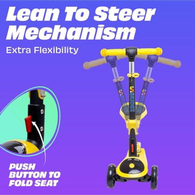 Image showing  Toddler, Kids Scooter 3 Wheel Scooter, Adjustable, Folding Scooter, Kick Scooters for Kids, Yellow