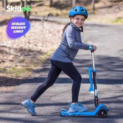 Image showing 5 th SKIDEE Toddlers' 3-Wheel Folding Scooter with Adjustable Seat, Ages 2-12, Blue