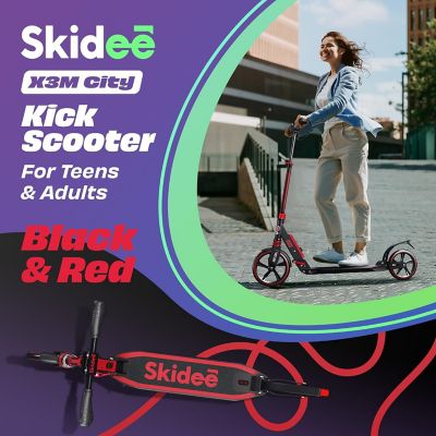 Image showing  Kids Scooter 2 Wheel Scooter, Adjustable Handles, Folding Scooter, Kick Scooters, Ages 5 and Up, Black/Red