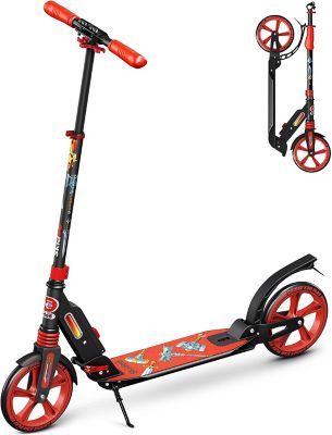 SKIDEE Kids Scooter 2 Wheel Scooter, Adjustable Handles, Folding Scooter, Kick Scooters, Ages 5 and Up, Adventure