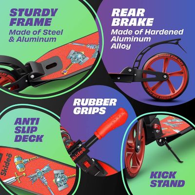 Image showing 6 th SKIDEE Kids Scooter 2 Wheel Scooter, Adjustable Handles, Folding Scooter, Kick Scooters, Ages 5 and Up, Adventure