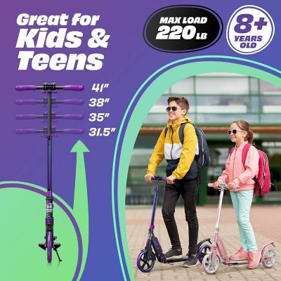 Image showing  Kids Scooter 2 Wheel Scooter, Adjustable Handles, Folding Scooter, Kick Scooters, Ages 5 and Up, Space