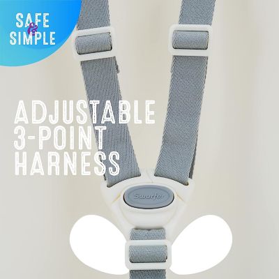 Image showing  Coconut Toddler and Baby Swing, 3-Point Adjustable Harness, Blister-Free Rope, Easy Installation, Ivory