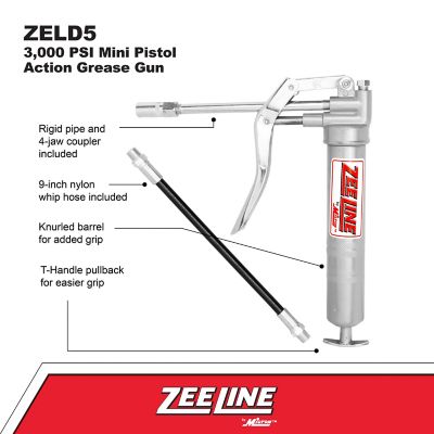 Image showing  3,000 PSI Light-Duty mini Pistol Action Grease Gun, ZELD5
