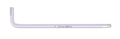 Beta Tools Color-Coded Ball End Hex Key, Chrome-Plated, 6mm