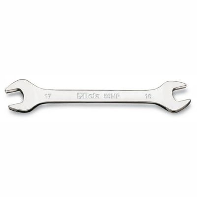 Beta Tools 55MP Double End, Open End Wrench, Bright Chrome-Plated, Metric, 10X11 mm