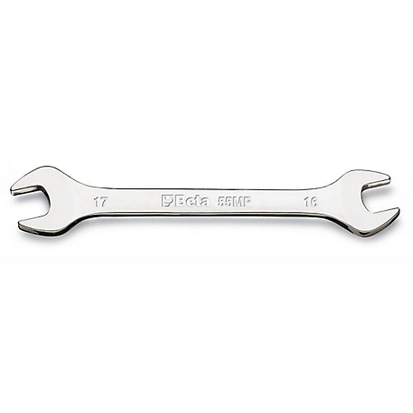 Beta Tools 55MP Double End, Open End Wrench, Bright Chrome-Plated, Metric, 10X11 mm