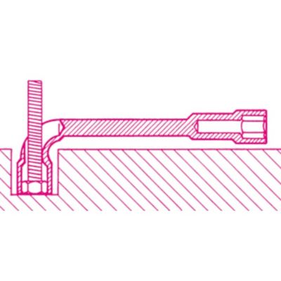 Image showing  Double End Socket Wrench, 6-Point, Bright Chrome-Plated, 933 7X7
