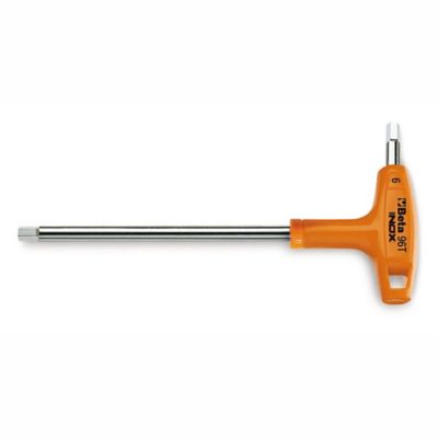 Beta Tools Hex Key Wrench with High Torque T-Handle, Stainless Steel, Metric, 2.5mm