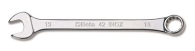 Beta Tools 42INOX 12 Point 15 degree Offset Combination Wrench - Metric, Stainless Steel, Polished Finish, 15 mm