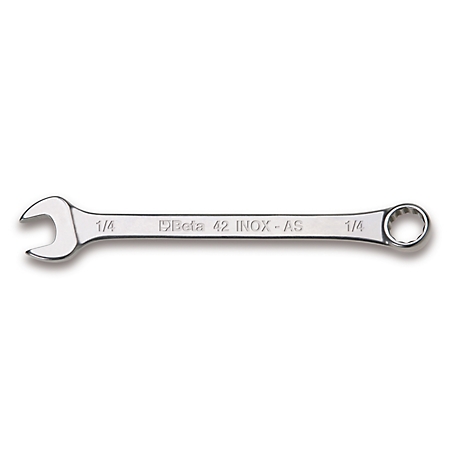 Beta Tools 42INOX AS 12-Point 15 degree Offset Combination Wrench, Stainless Steel, SAE, 7/16 in.