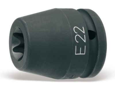 Beta Tools 3/4 in. Drive Impact Socket, for Torx Head Screws, 728FTX 22